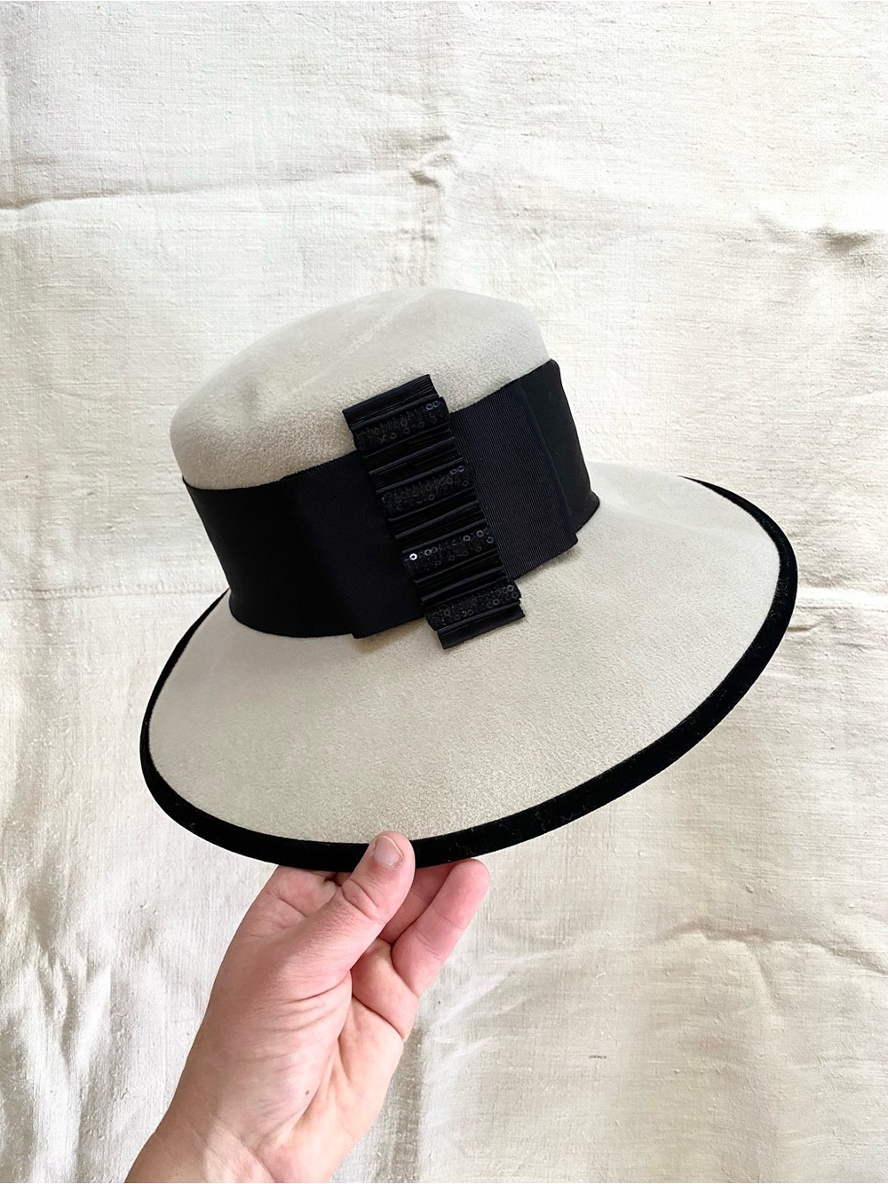 Louise Green Millinery ‘Jamie’ Alabaster Hat